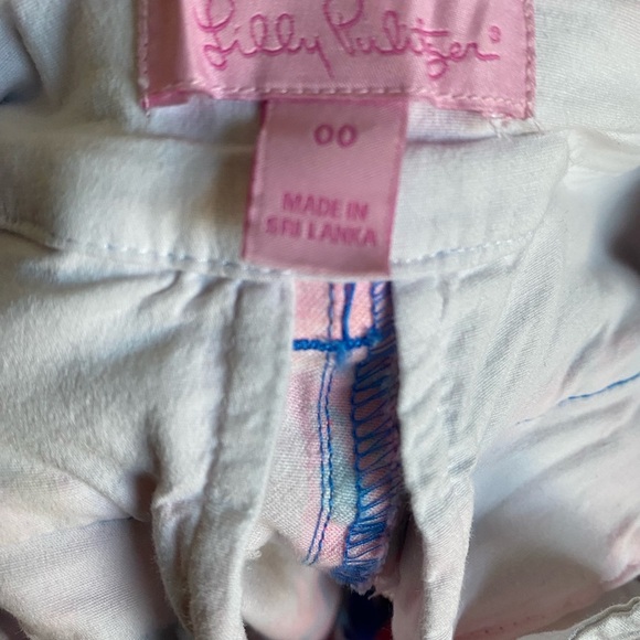 Lilly Pulitzer Sadie Bennet Blue Day Dreamin Crop Chino Stretch Tropical Pants00 - Picture 4 of 13